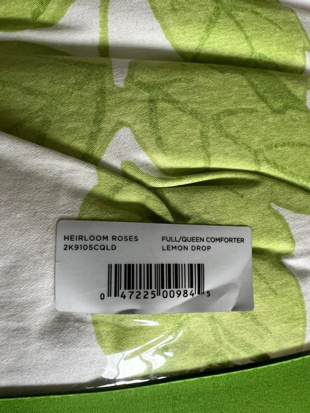 NWT kate spade Yellow & Green Heirloom Roses Floral Comforter